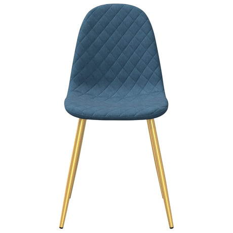 Eetkamerstoelen 2 st fluweel blauw - AllerleiShop