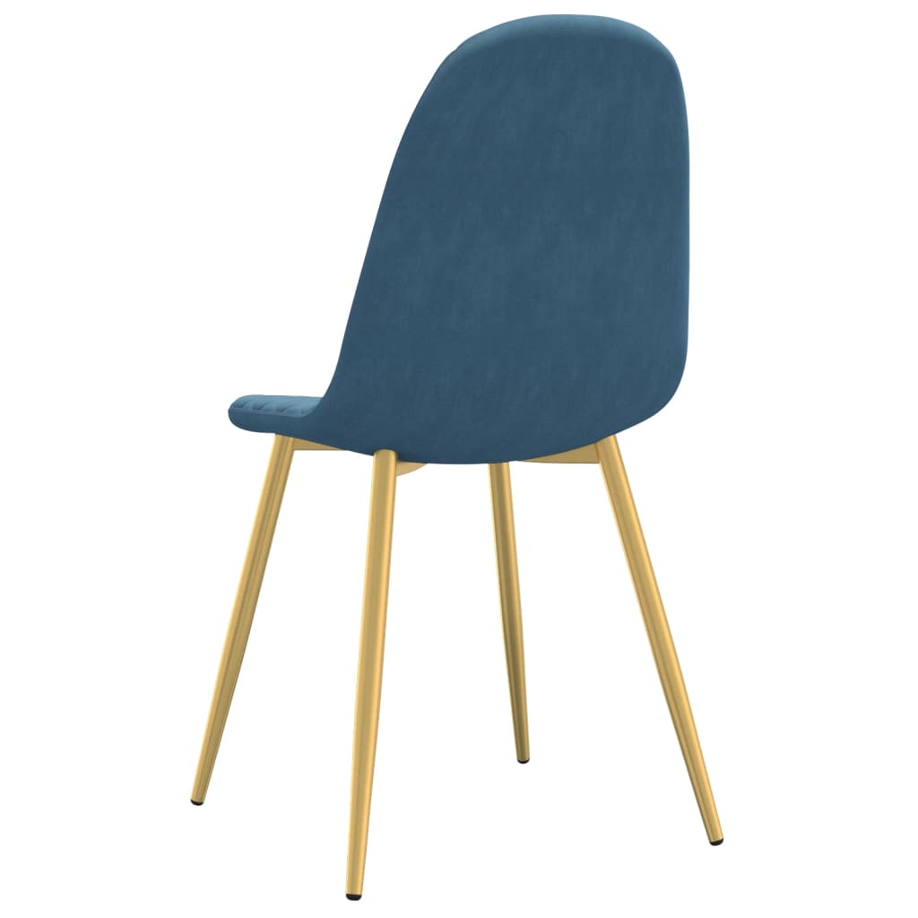 Eetkamerstoelen 2 st fluweel blauw - AllerleiShop