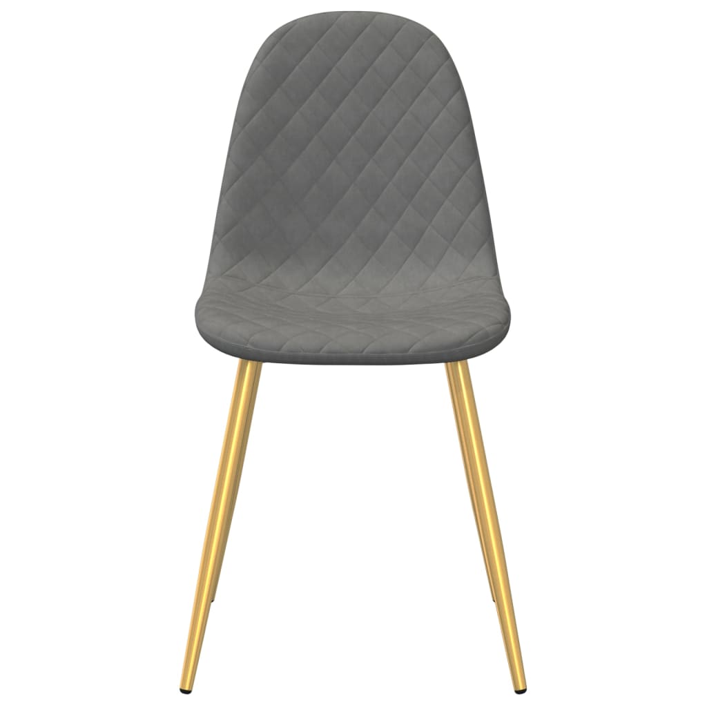 Eetkamerstoelen 2 st fluweel lichtgrijs - AllerleiShop