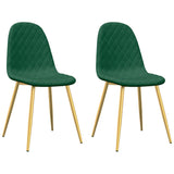 Eetkamerstoelen 2 st fluweel donkergroen - AllerleiShop