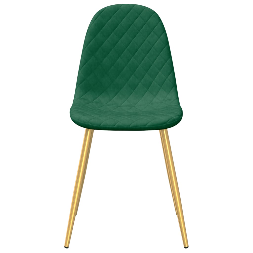 Eetkamerstoelen 2 st fluweel donkergroen - AllerleiShop