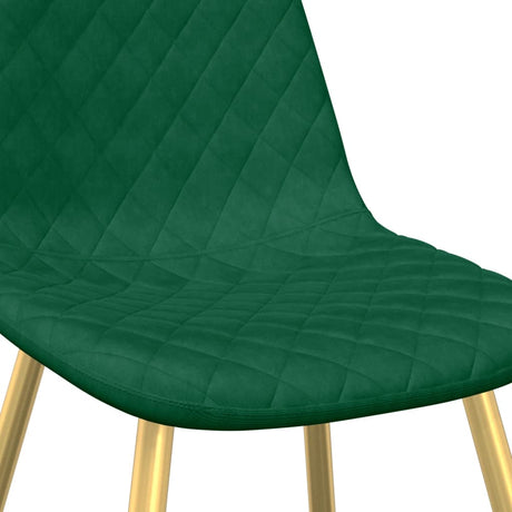 Eetkamerstoelen 2 st fluweel donkergroen - AllerleiShop