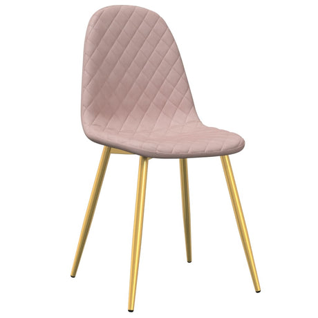 Eetkamerstoelen 2 st fluweel roze - AllerleiShop