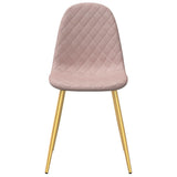 Eetkamerstoelen 2 st fluweel roze - AllerleiShop