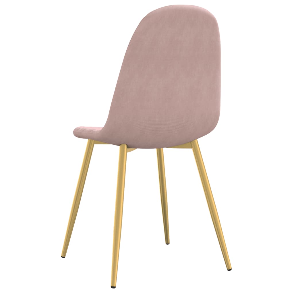 Eetkamerstoelen 2 st fluweel roze - AllerleiShop