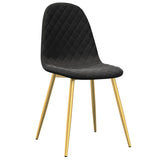 Eetkamerstoelen 2 st fluweel zwart - AllerleiShop