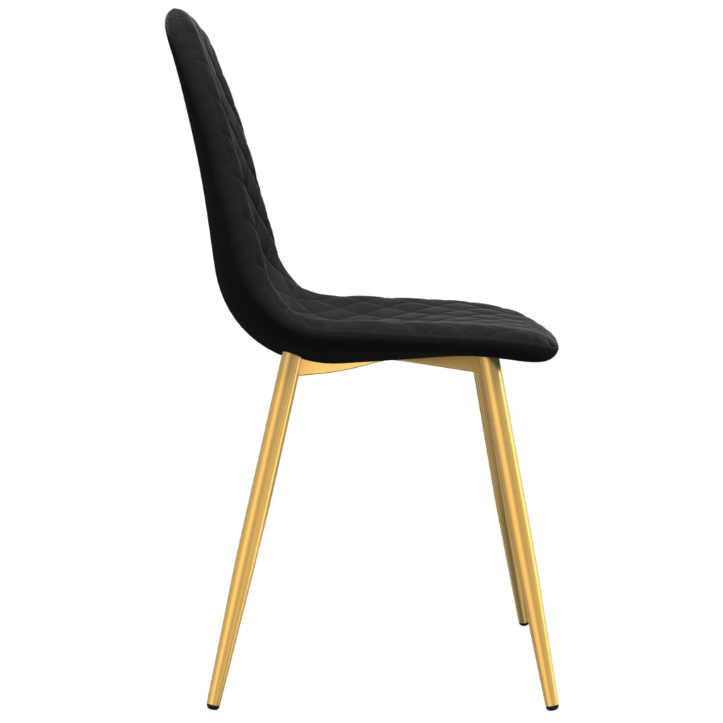 Eetkamerstoelen 2 st fluweel zwart - AllerleiShop