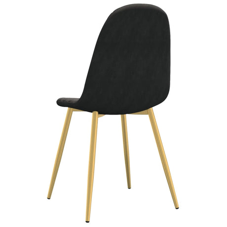 Eetkamerstoelen 2 st fluweel zwart - AllerleiShop