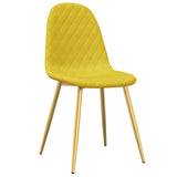 Eetkamerstoelen 2 st fluweel mosterdgeel - AllerleiShop