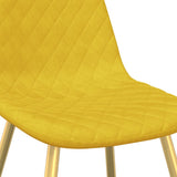 Eetkamerstoelen 2 st fluweel mosterdgeel - AllerleiShop