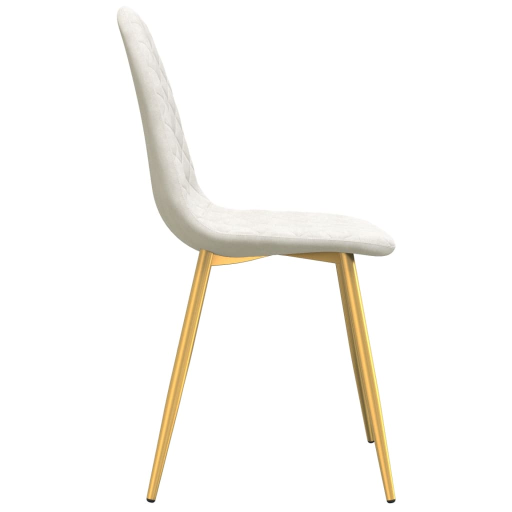 Eetkamerstoelen 2 st fluweel crèmewit - AllerleiShop