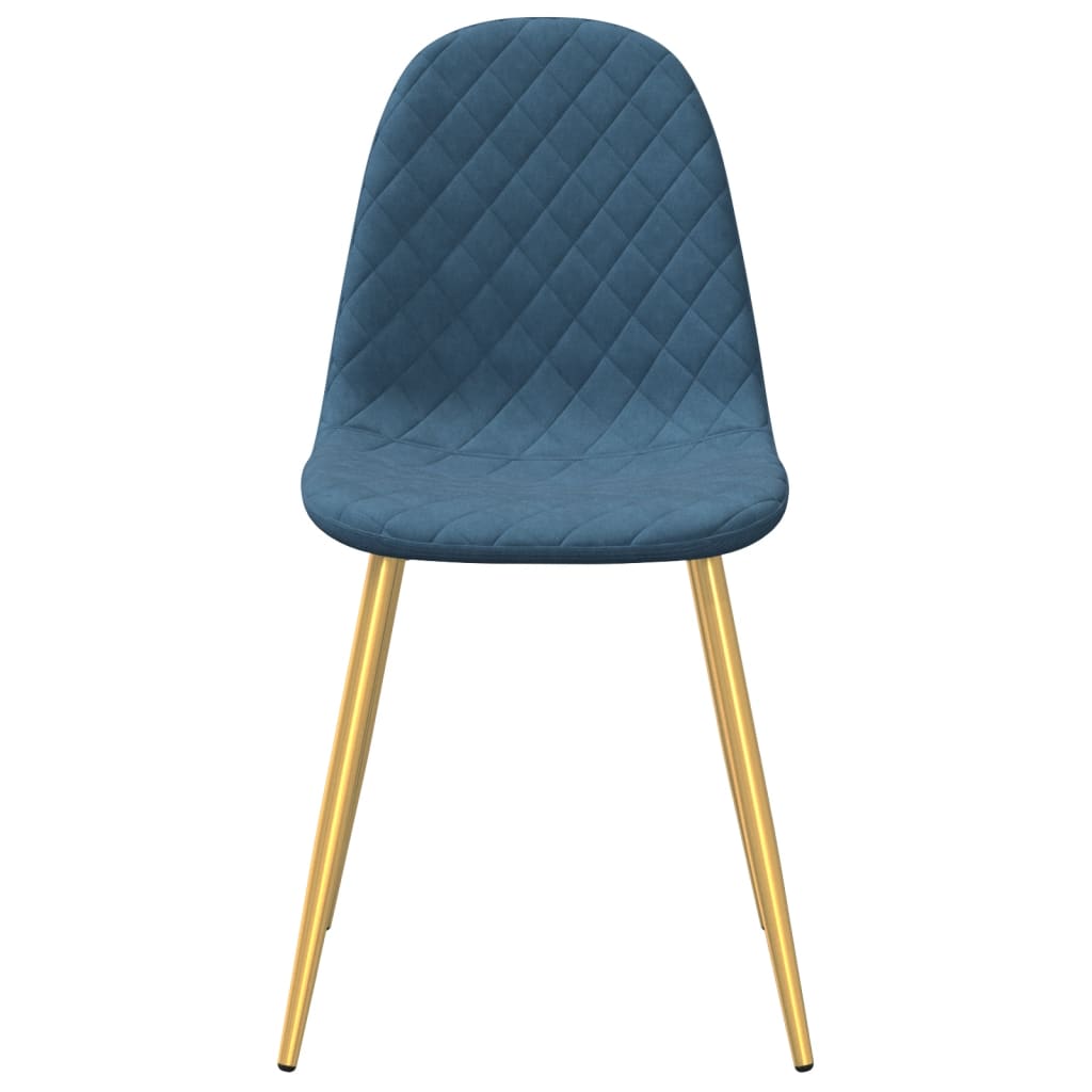 Eetkamerstoelen 4 st fluweel blauw - AllerleiShop