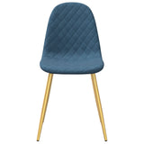 Eetkamerstoelen 4 st fluweel blauw - AllerleiShop