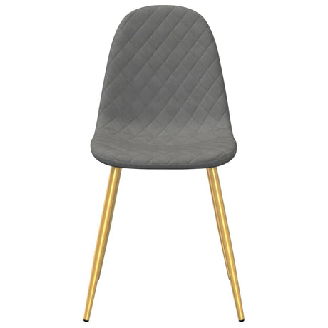 Eetkamerstoelen 4 st fluweel lichtgrijs - AllerleiShop