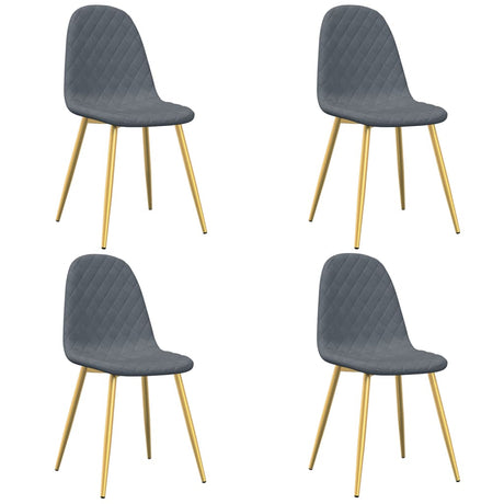 Eetkamerstoelen 4 st fluweel donkergrijs - AllerleiShop