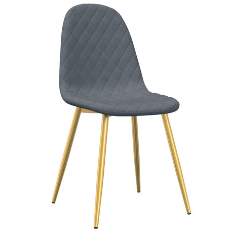 Eetkamerstoelen 4 st fluweel donkergrijs - AllerleiShop