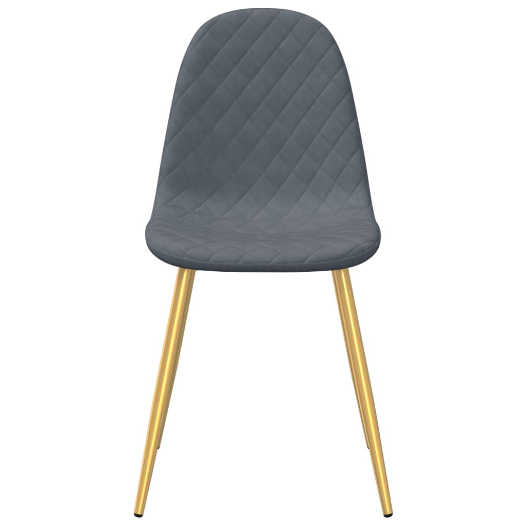 Eetkamerstoelen 4 st fluweel donkergrijs - AllerleiShop