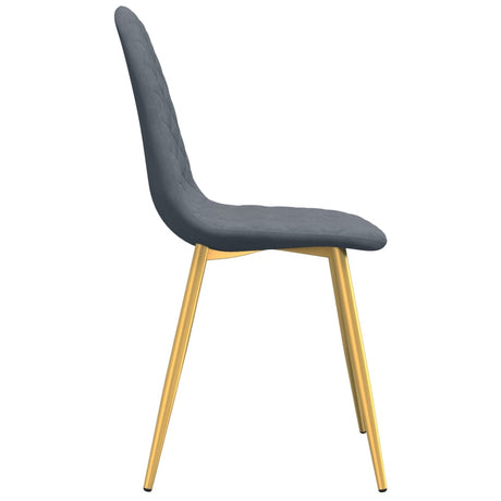 Eetkamerstoelen 4 st fluweel donkergrijs - AllerleiShop