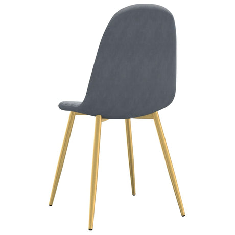 Eetkamerstoelen 4 st fluweel donkergrijs - AllerleiShop