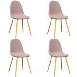 Eetkamerstoelen 4 st fluweel roze - AllerleiShop