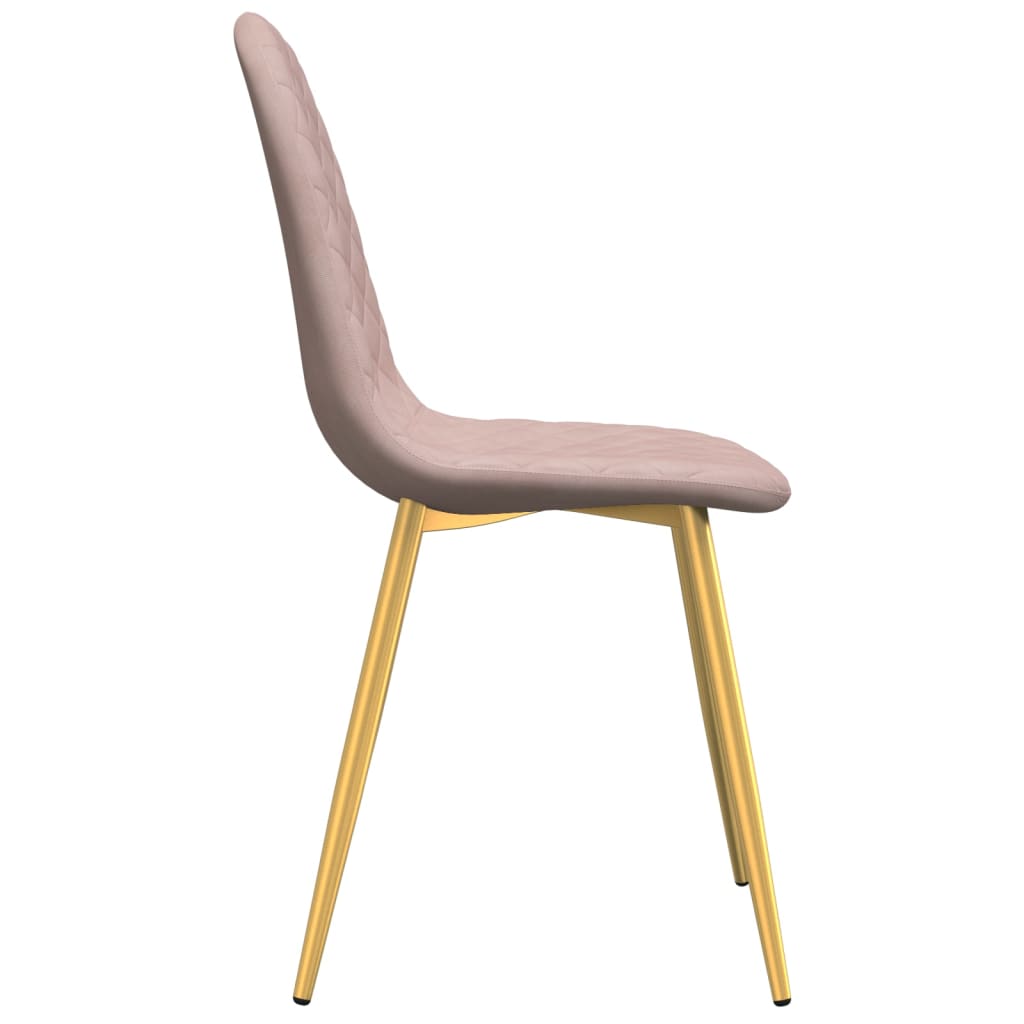 Eetkamerstoelen 4 st fluweel roze - AllerleiShop