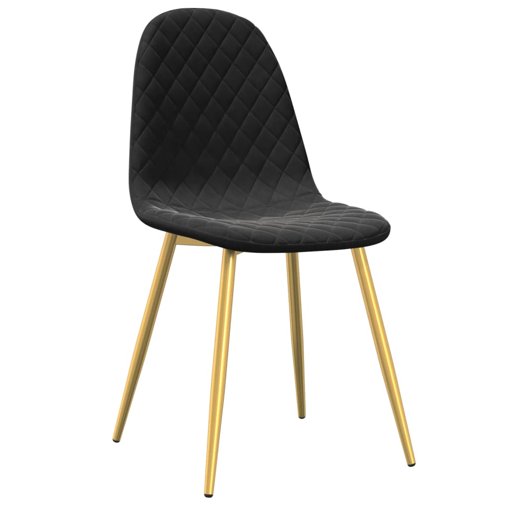 Eetkamerstoelen 4 st fluweel zwart - AllerleiShop