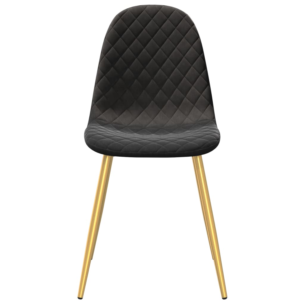 Eetkamerstoelen 4 st fluweel zwart - AllerleiShop