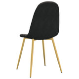 Eetkamerstoelen 4 st fluweel zwart - AllerleiShop