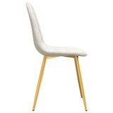 Eetkamerstoelen 4 st fluweel crèmewit - AllerleiShop