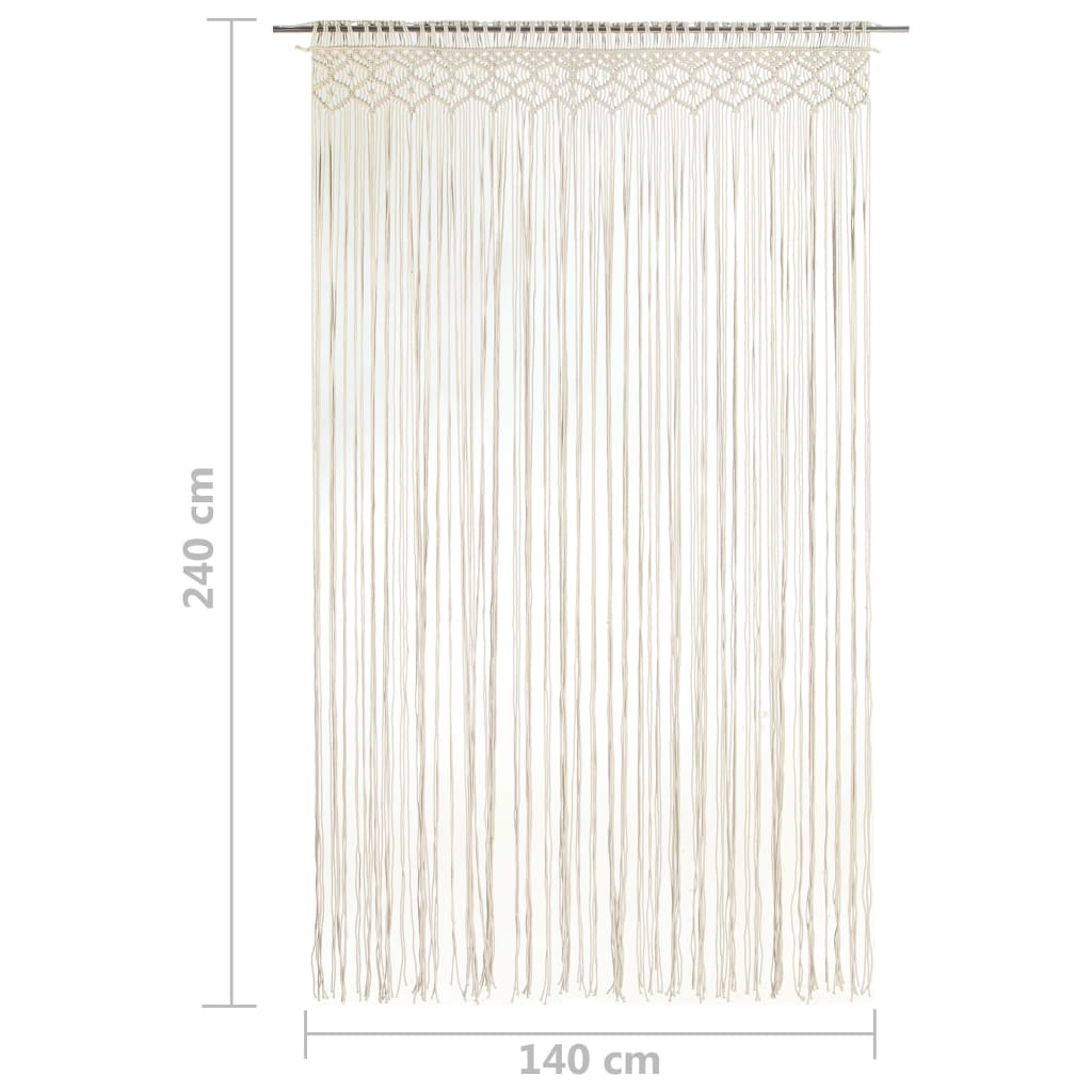 Gordijn macramé 140x240 cm katoen - AllerleiShop