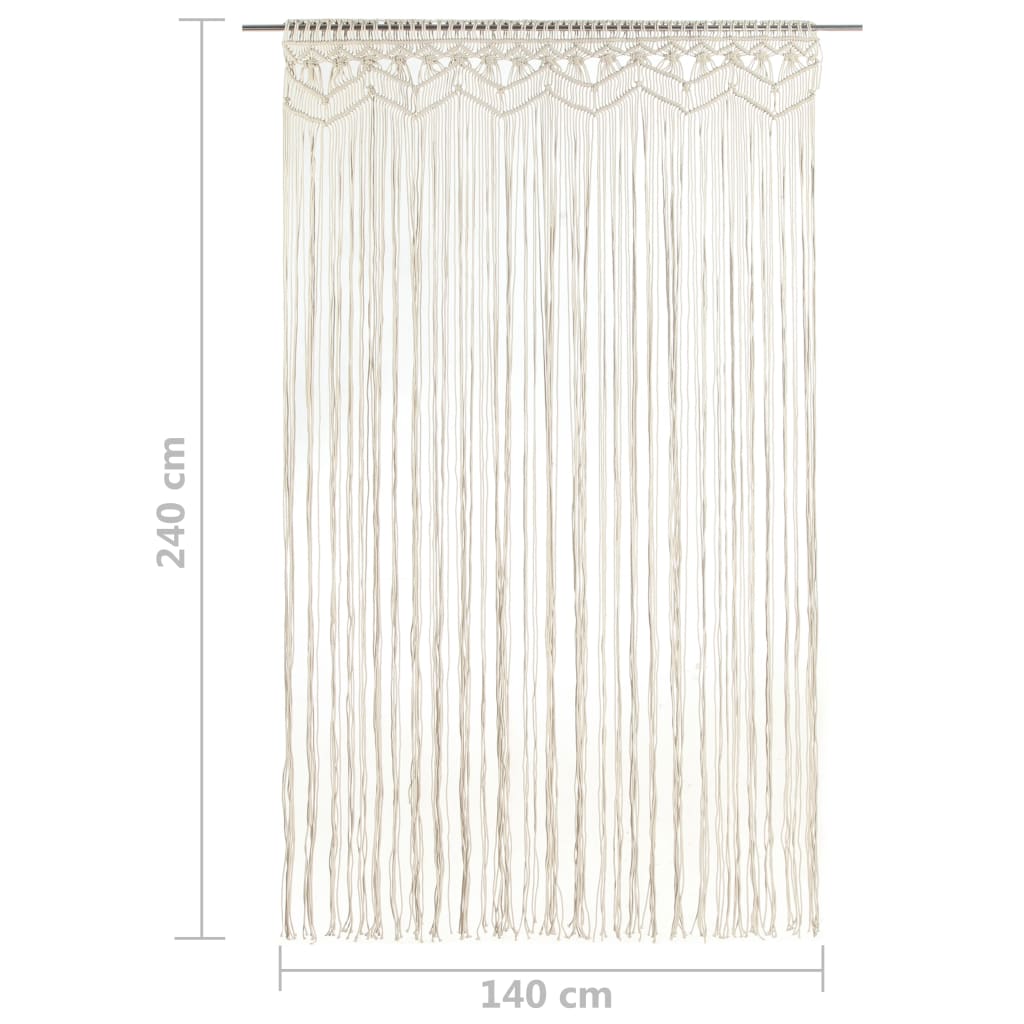 Gordijn macramé 140x240 cm katoen - AllerleiShop