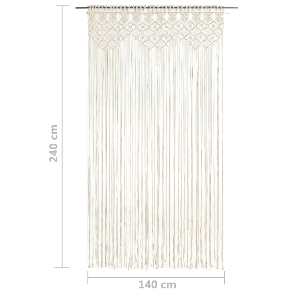 Gordijn macramé 140x240 cm katoen - AllerleiShop