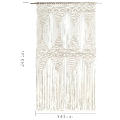 Gordijn macramé 140x240 cm katoen - AllerleiShop