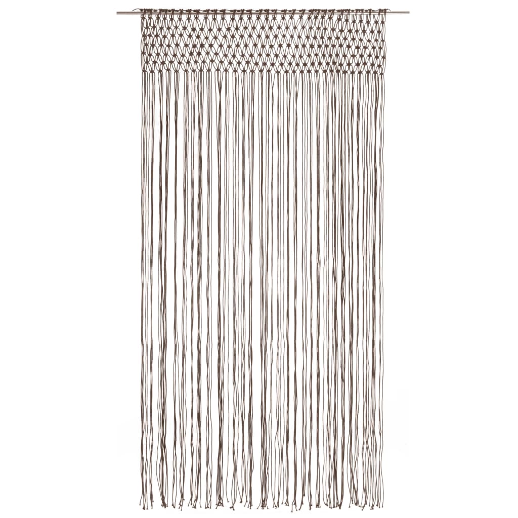 Gordijn macramé 140x240 cm katoen taupe - AllerleiShop