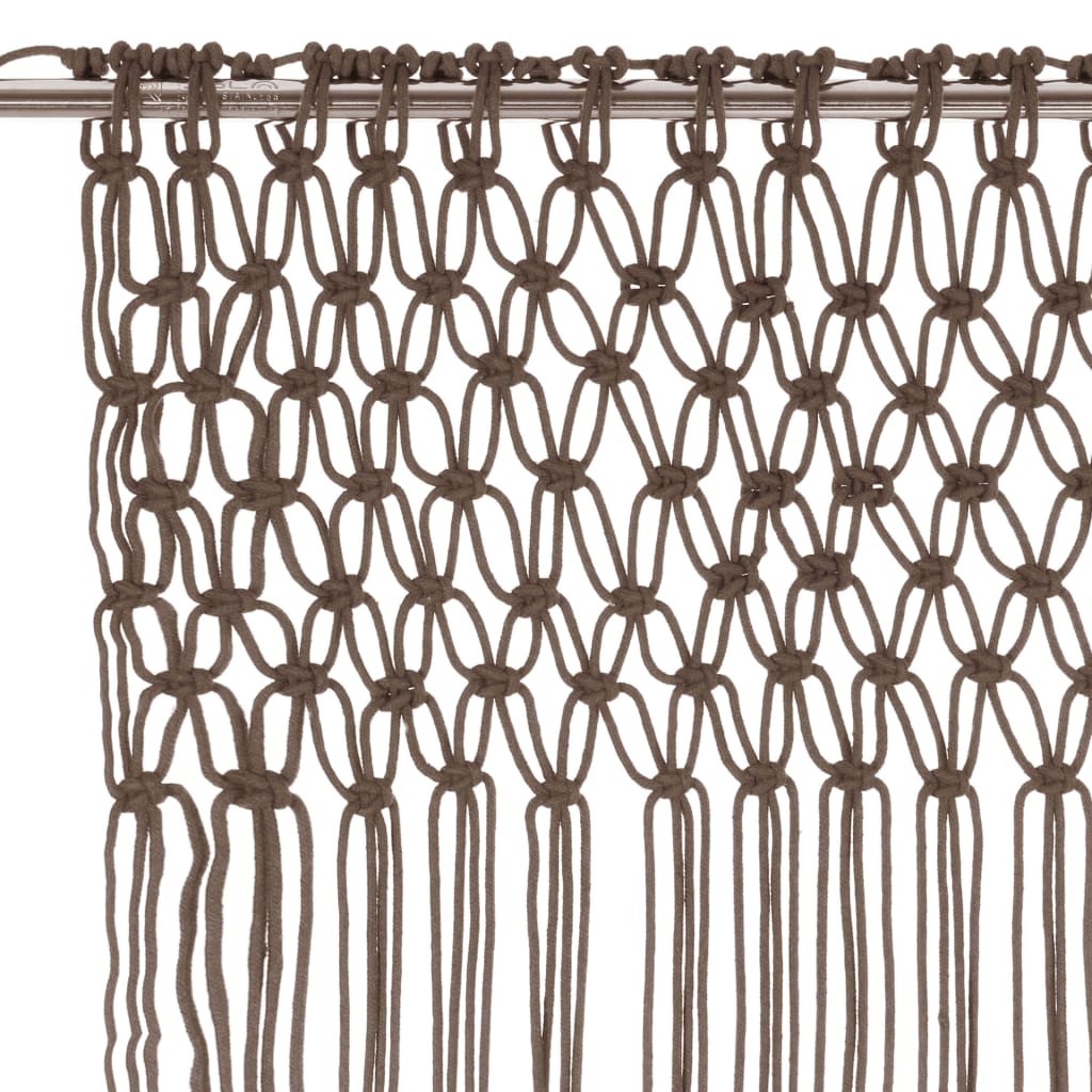 Gordijn macramé 140x240 cm katoen taupe - AllerleiShop