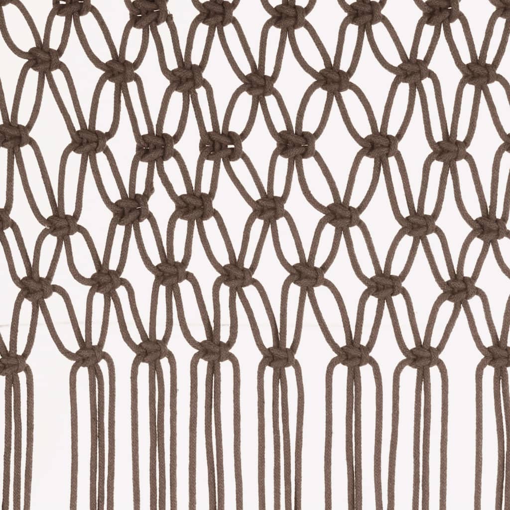 Gordijn macramé 140x240 cm katoen taupe - AllerleiShop