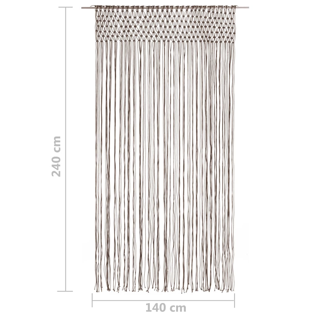 Gordijn macramé 140x240 cm katoen taupe - AllerleiShop