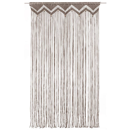 Gordijn macramé 140x240 cm katoen taupe - AllerleiShop