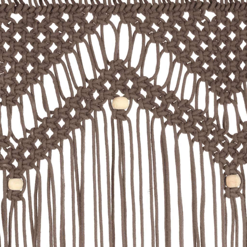 Gordijn macramé 140x240 cm katoen taupe - AllerleiShop