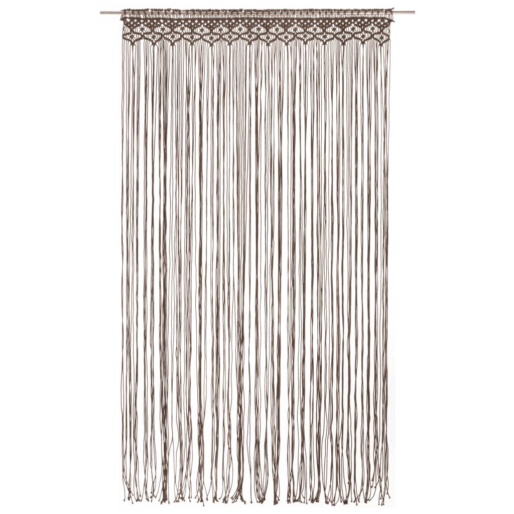 Gordijn macramé 140x240 cm katoen taupe - AllerleiShop