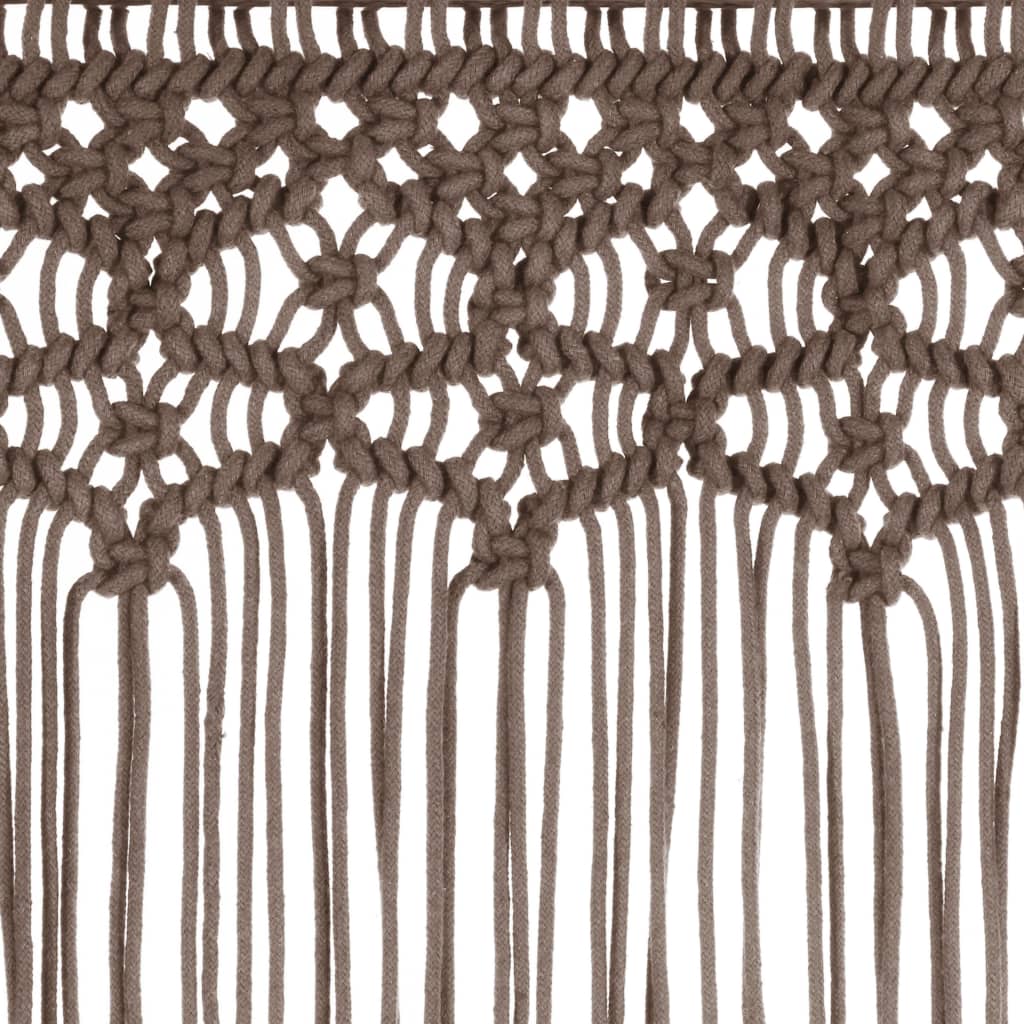 Gordijn macramé 140x240 cm katoen taupe - AllerleiShop