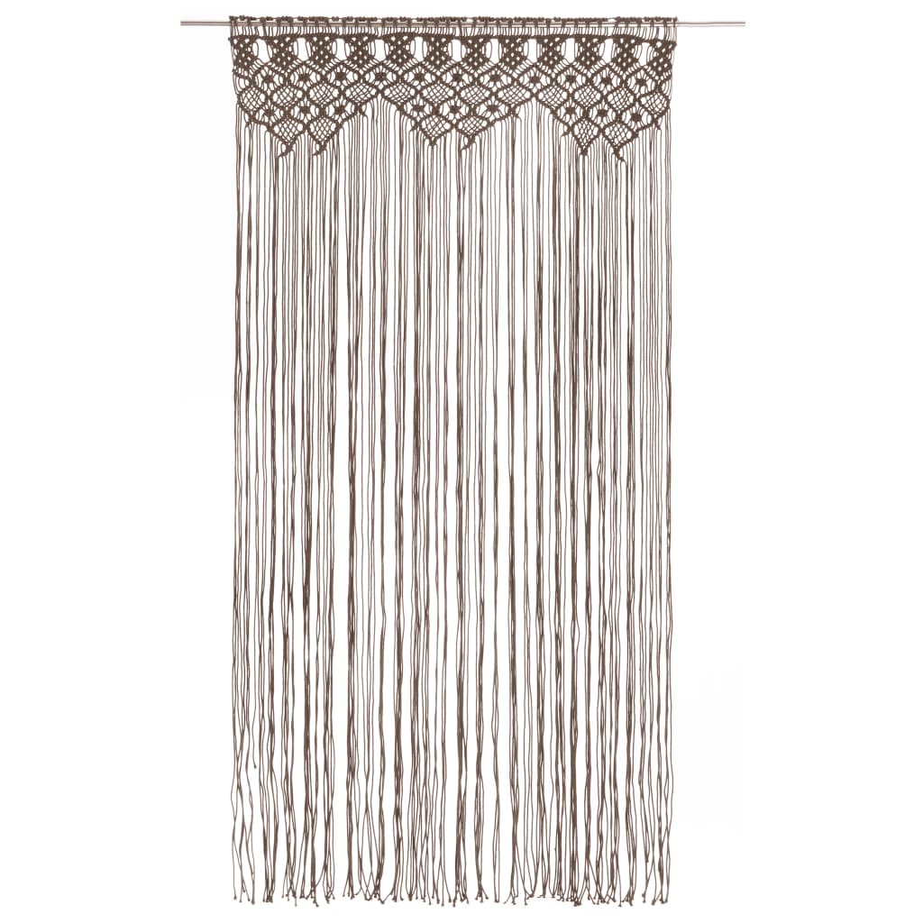 Gordijn macramé 140x240 cm katoen taupe - AllerleiShop