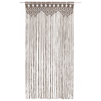 Gordijn macramé 140x240 cm katoen taupe - AllerleiShop