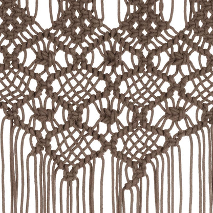 Gordijn macramé 140x240 cm katoen taupe - AllerleiShop