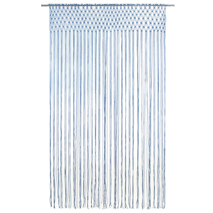 Gordijn macramé 140x240 cm katoen blauw - AllerleiShop