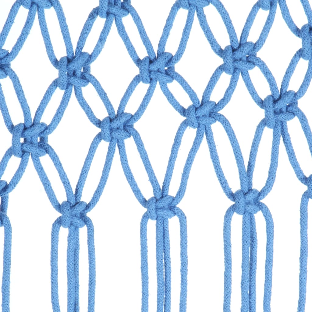 Gordijn macramé 140x240 cm katoen blauw - AllerleiShop