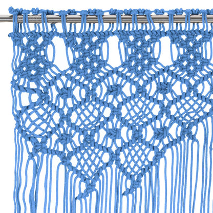 Gordijn macramé 140x240 cm katoen blauw - AllerleiShop