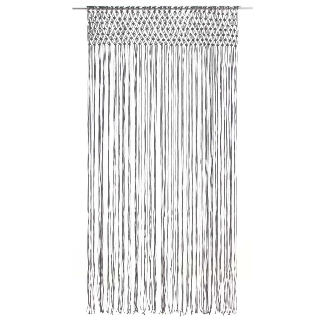 Gordijn macramé 140x240 cm katoen antraciet - AllerleiShop