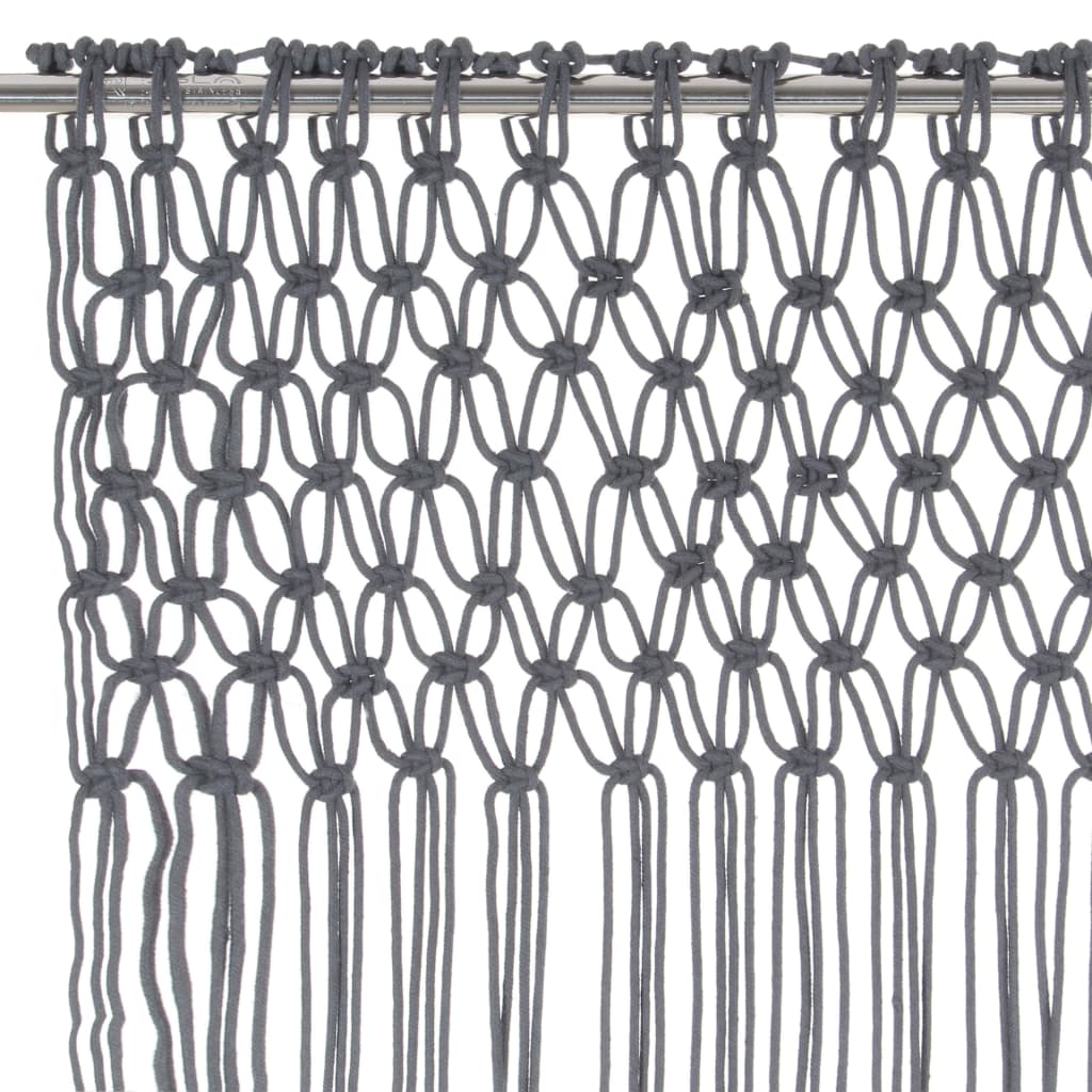 Gordijn macramé 140x240 cm katoen antraciet - AllerleiShop