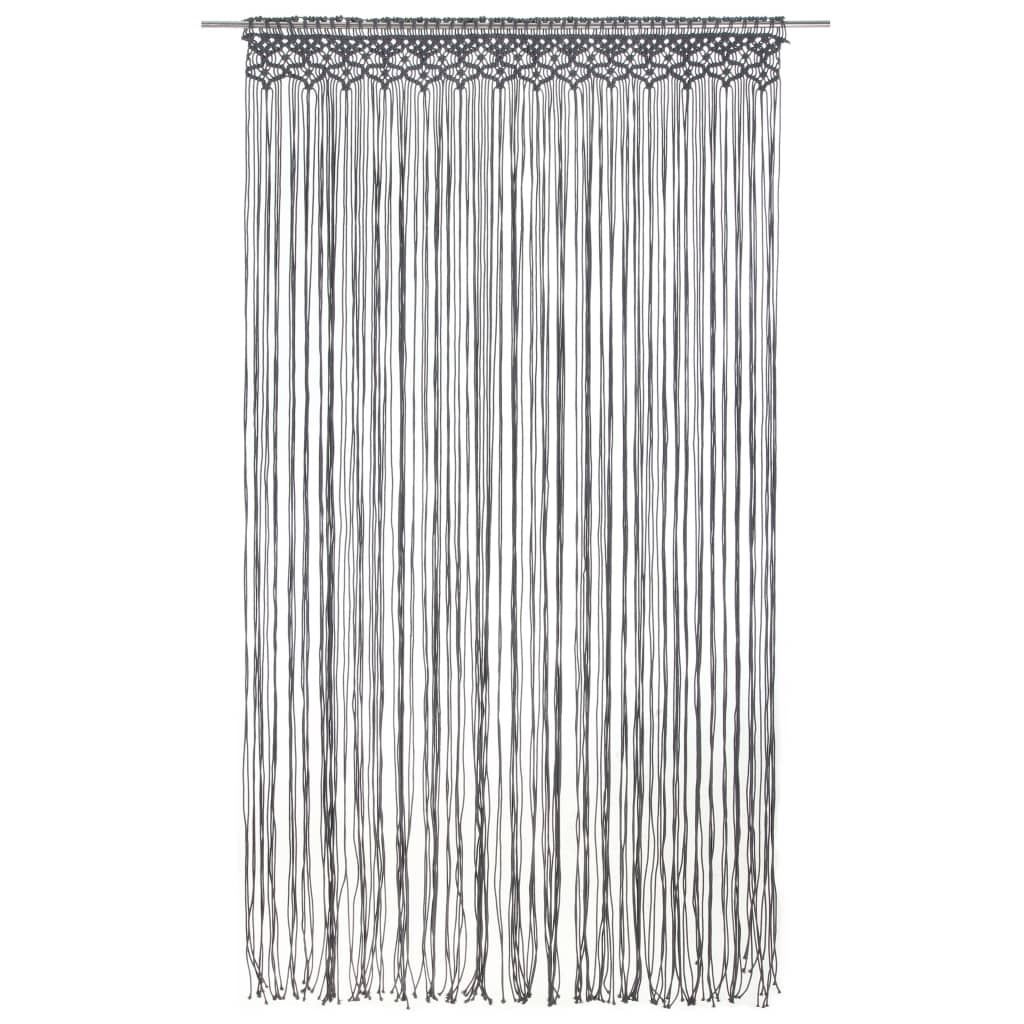 Gordijn macramé 140x240 cm katoen antraciet - AllerleiShop